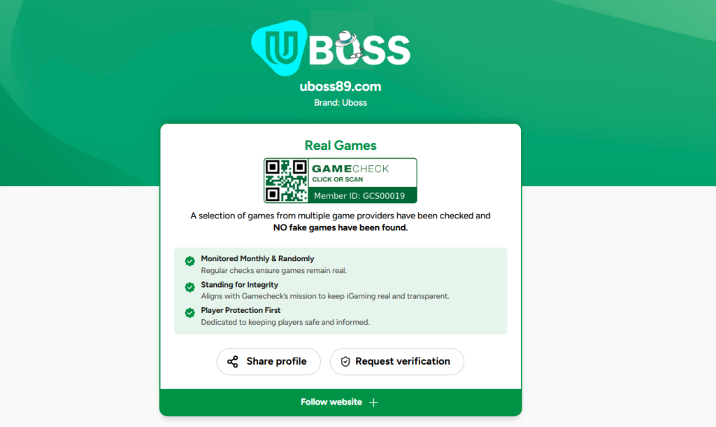Giấy phép hợp pháp nhà cái uboss